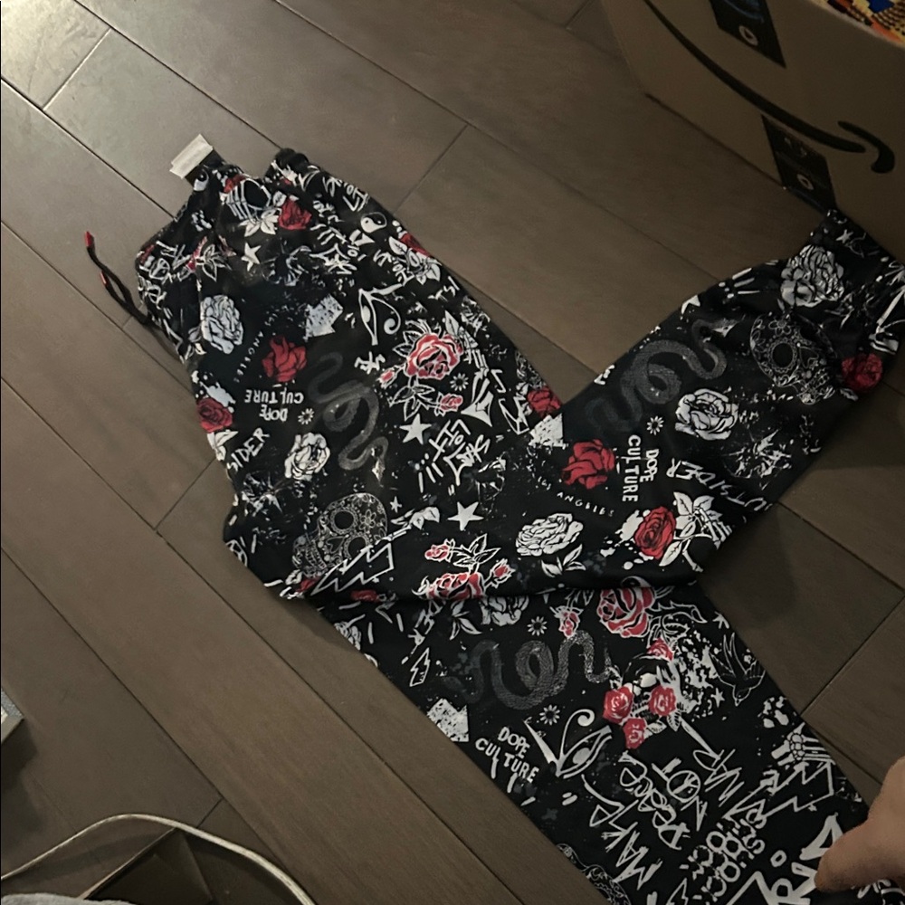 Fresh Black and White Graphic Joggers